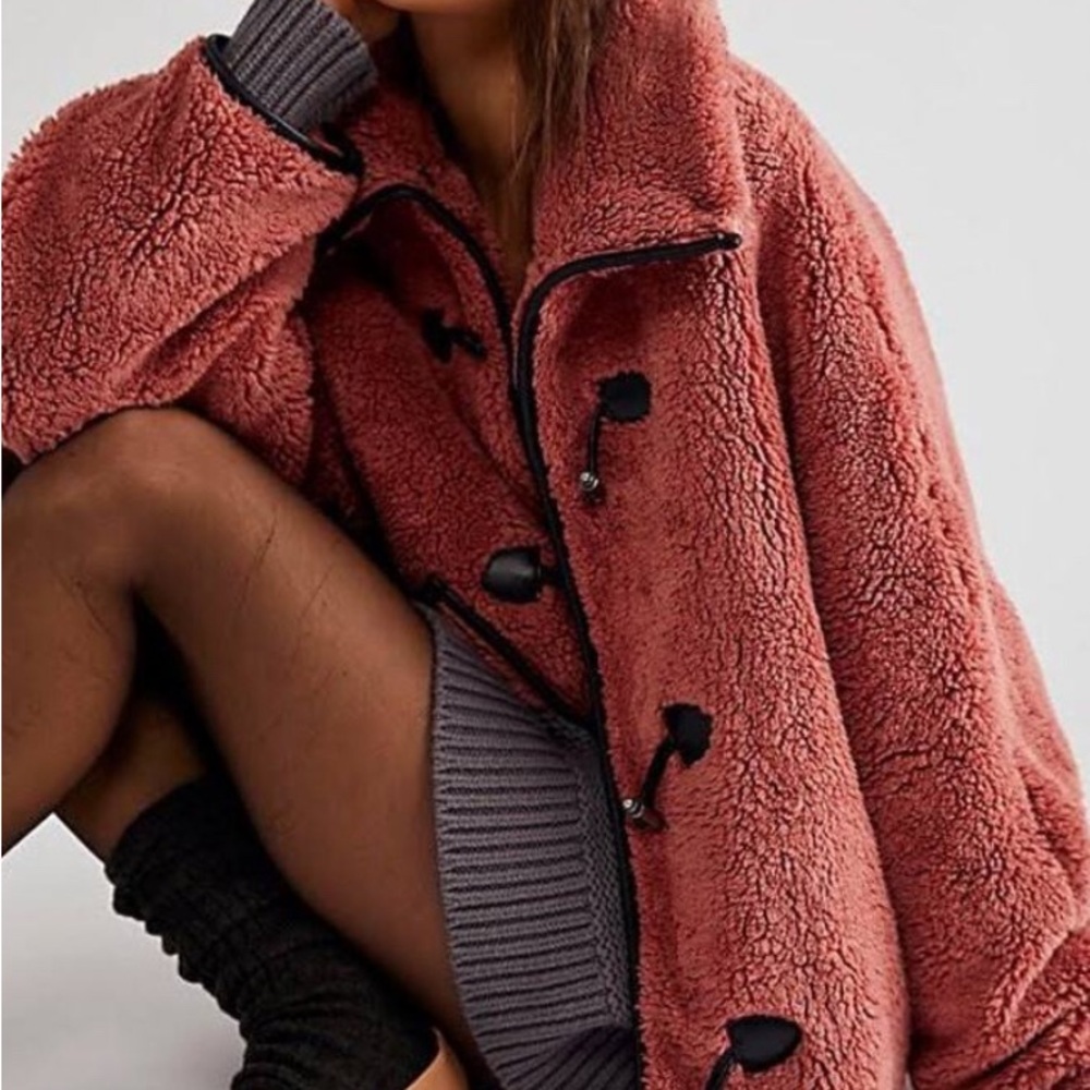 Free People Junie Faux Fur Teddy Jacket